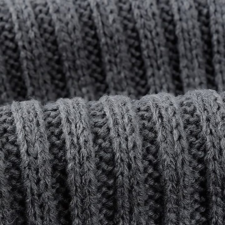 Buddha Stones Klassischer, langer, gerippter Strickschal für Herren – perfekt für Herbst und Winter - image 12
