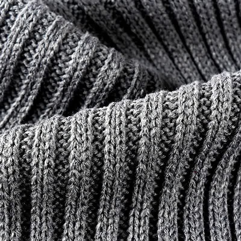 Buddha Stones Klassischer, langer, gerippter Strickschal für Herren – perfekt für Herbst und Winter - image 13