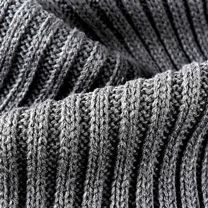 Buddha Stones Klassischer, langer, gerippter Strickschal für Herren – perfekt für Herbst und Winter - image 13