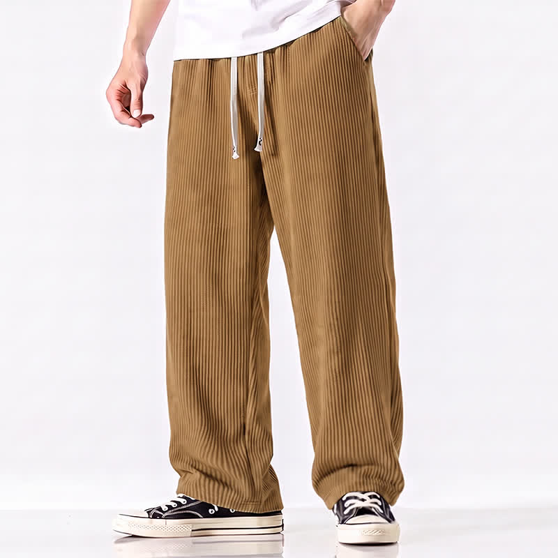 Buddha Stones Minimalistische, lässige Cordhose für Herren mit geradem Bein und Taschen – ideal für Herbst und Winter - Peru - US/UK/AU44, EU54 (3XL) - image 0
