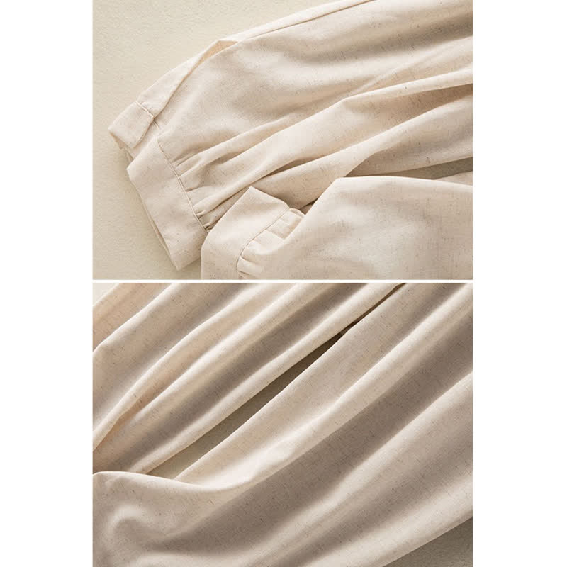 Buddha Stones – Schlichte Haremshose aus Baumwolle mit Kordelzug und Taschen für Damen - image 3