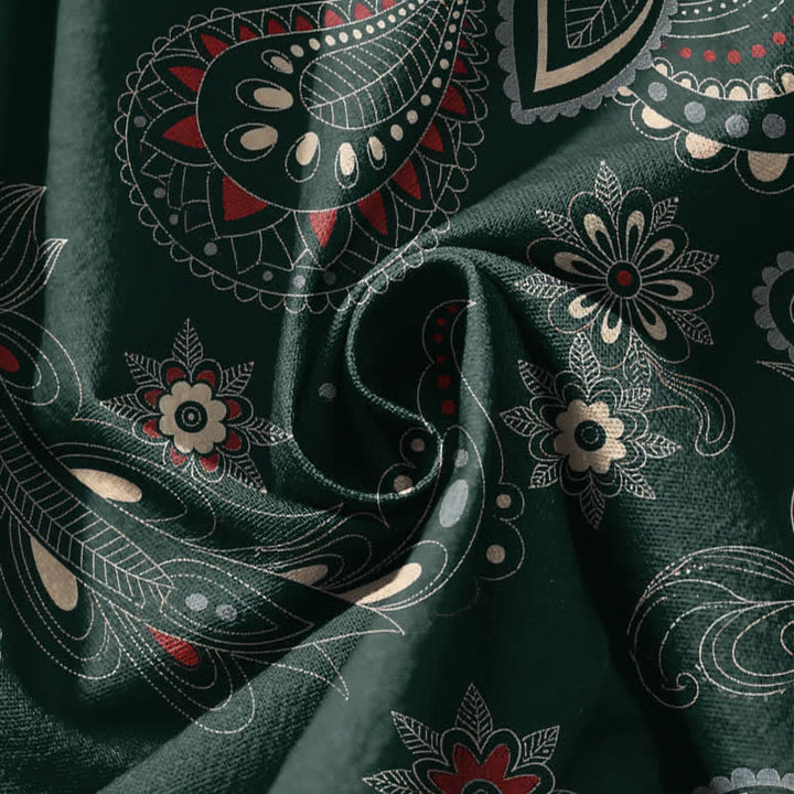 Buddha Stones Herren-Haremshose aus reiner Baumwolle mit ethnischem Blumen-Paisley-Muster, Kordelzug und Taschen - image 11
