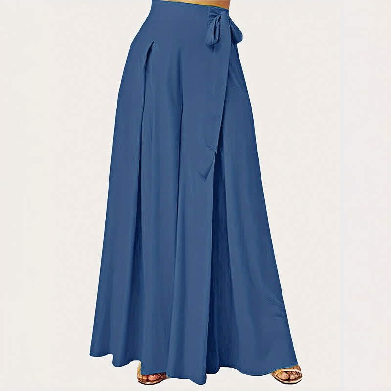 Buddha Stones Frühlings-Freizeithose im Retro-Stil mit Kordelzug, weitem Bein und Taschen - Königsblau - US14, UK/AU18, EU46 (2XL) - image 0