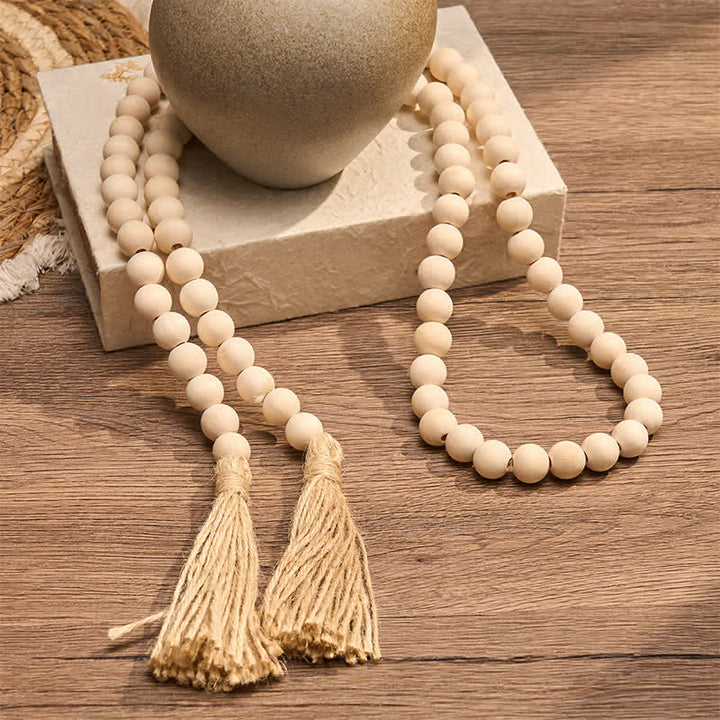 Buddha Stones Hängequaste aus Naturholz, Makramee-Perlen, Achtsames Wohnen - image 14