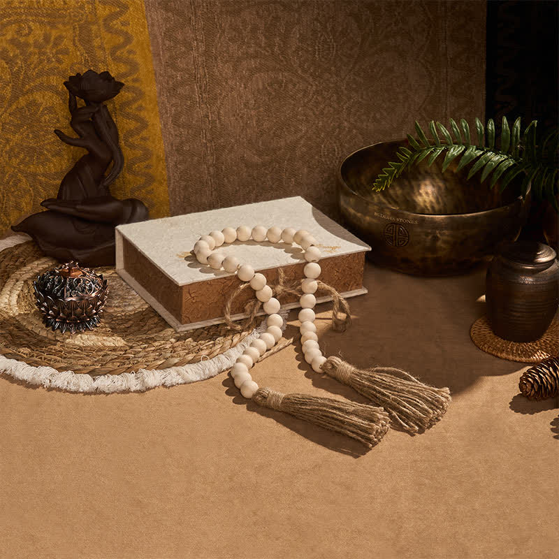 Buddha Stones Hängequaste aus Naturholz, Makramee-Perlen, Achtsames Wohnen - image 3
