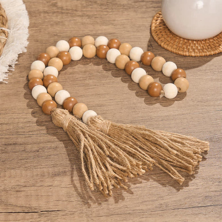 Buddha Stones Boho-Landhausstil, Perlenquasten-Akzent, Achtsames Wohnen - image 1