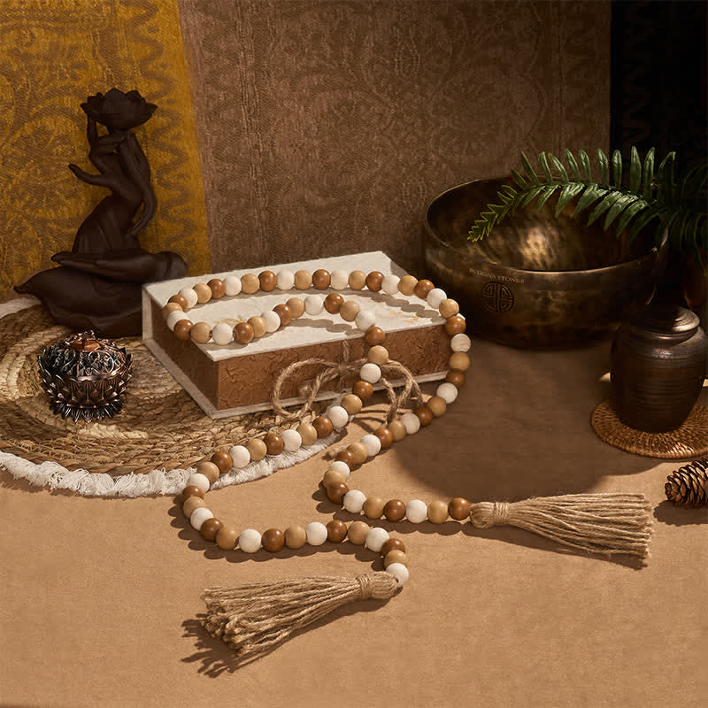 Buddha Stones Boho-Landhausstil, Perlenquasten-Akzent, Achtsames Wohnen - image 19