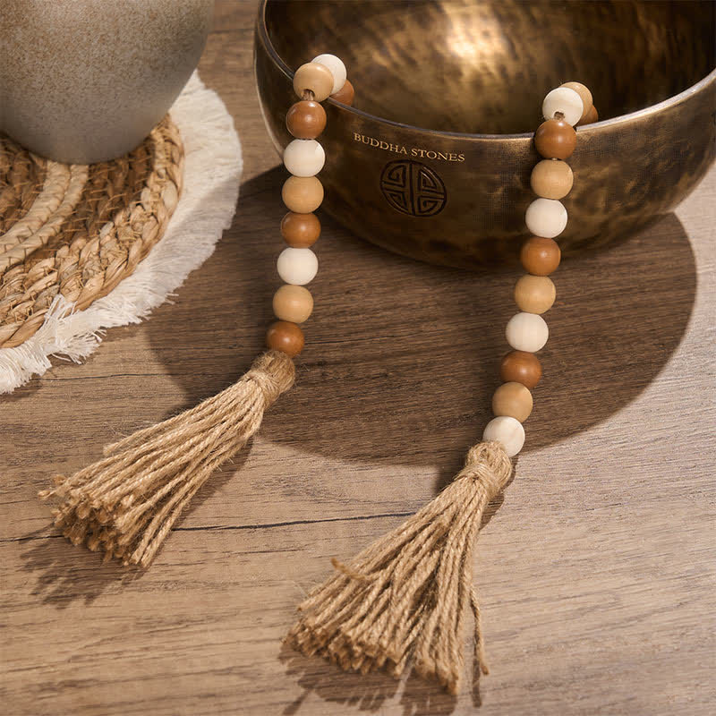 Buddha Stones Boho-Landhausstil, Perlenquasten-Akzent, Achtsames Wohnen - image 4