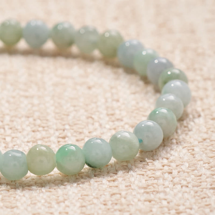 Buddha Stones Jade-Armband mit Glücksbuchstaben und Perlen - image 4