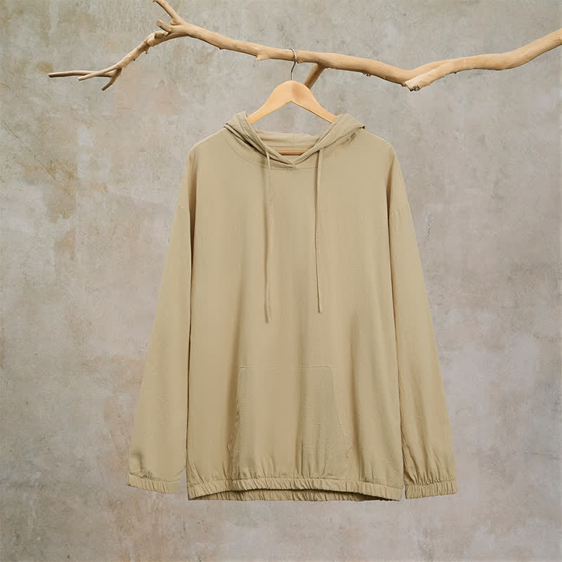 Buddha Stones Lässiges Herren-Langarmshirt mit Kapuze, Kordelzug und Tasche – perfekt für den Herbst. - image 13
