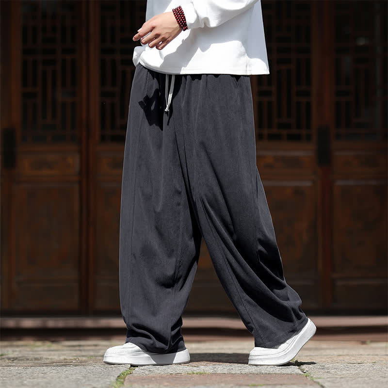 Buddha Stones Lässige, minimalistische Cordhose für Herren mit geradem Bein und Taschen, ideal für Frühling und Herbst - DimGray - US/UK/AU46, EU56 (5XL) - image 0
