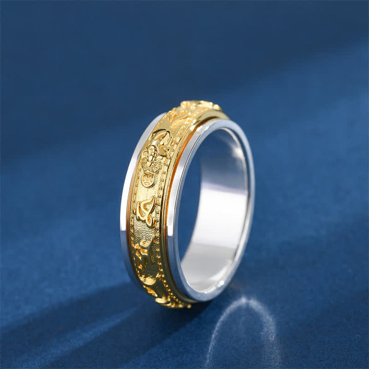 Buddha Stones Kupfer Pi Xiu Om Mani Padme Hum Zweiton-Spinnerring - 21,2 mm (US 11) - image 0
