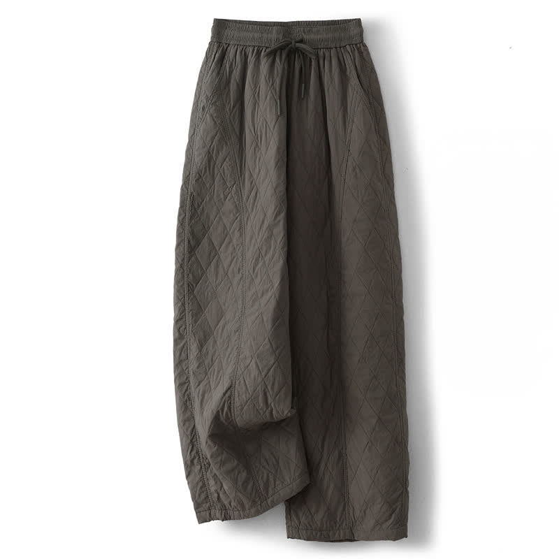 Buddha Stones Minimalistische, schlichte Damen-Ankle-Hose mit Kordelzug, geradem Bein und Taschen - DimGray - US8-10, UK/AU12-14, EU40-42 (2XL) - image 0