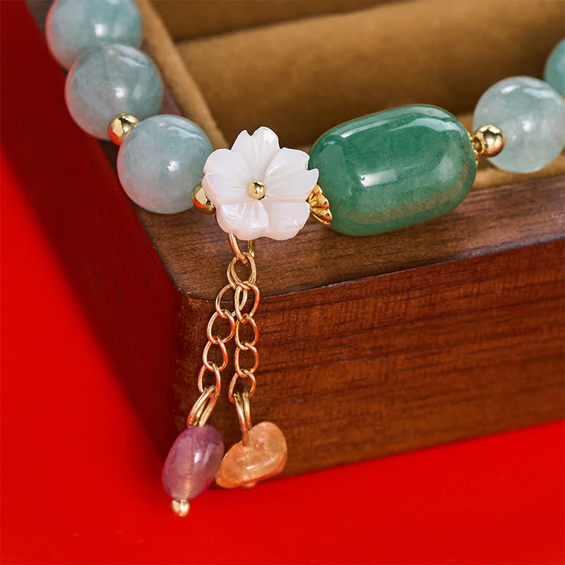Buddha Stones Jadeblüten-Charm-Schutz-Stretch-Armband - image 9