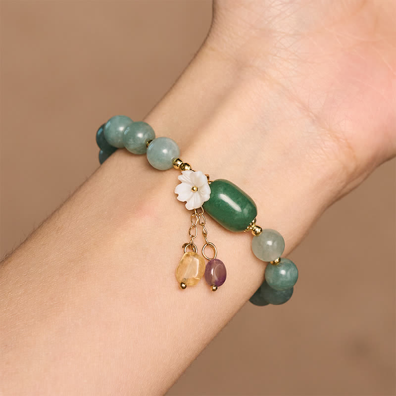 Buddha Stones Jadeblüten-Charm-Schutz-Stretch-Armband - image 8