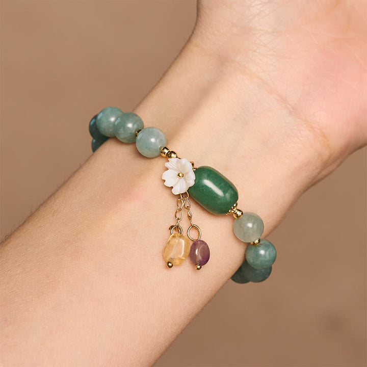 Buddha Stones Jadeblüten-Charm-Schutz-Stretch-Armband - image 8