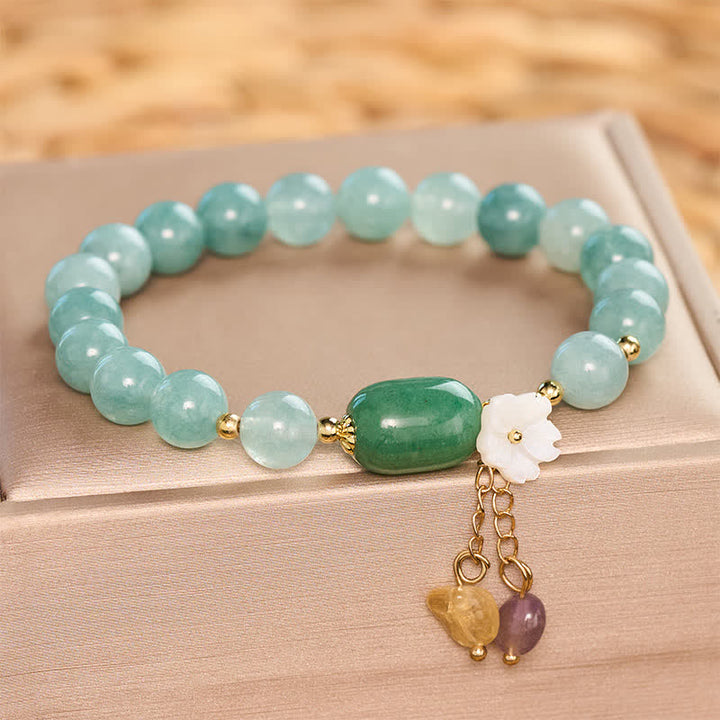 Buddha Stones Jadeblüten-Charm-Schutz-Stretch-Armband - image 5