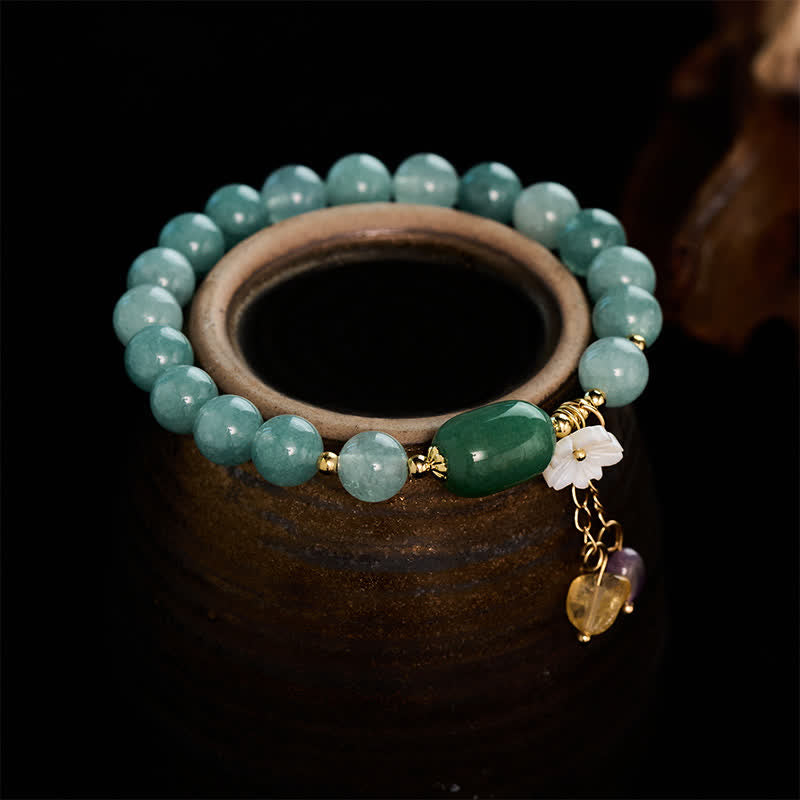 Buddha Stones Jadeblüten-Charm-Schutz-Stretch-Armband - image 2