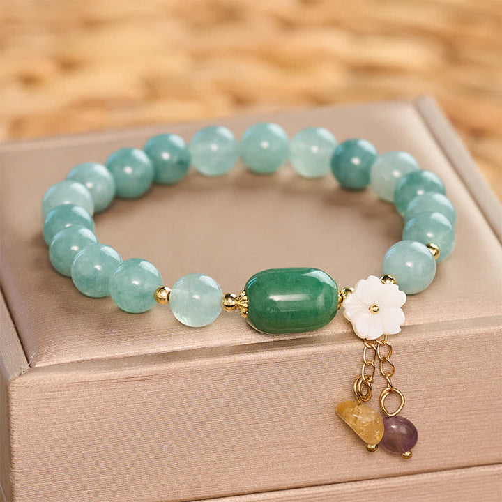 Buddha Stones Jadeblüten-Charm-Schutz-Stretch-Armband - image 4