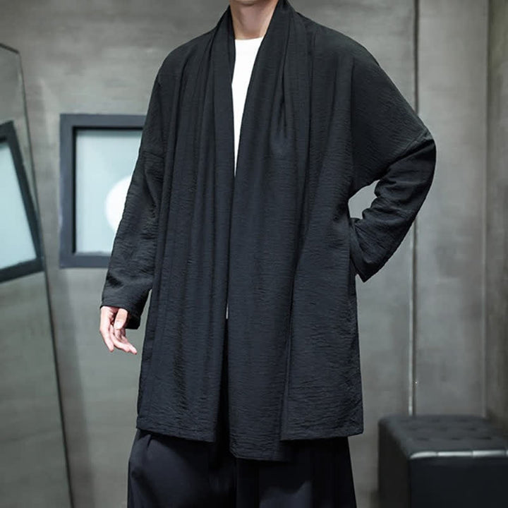 Buddha Stones Klassischer, minimalistischer Kimono für Herren mit Tasche - image 23