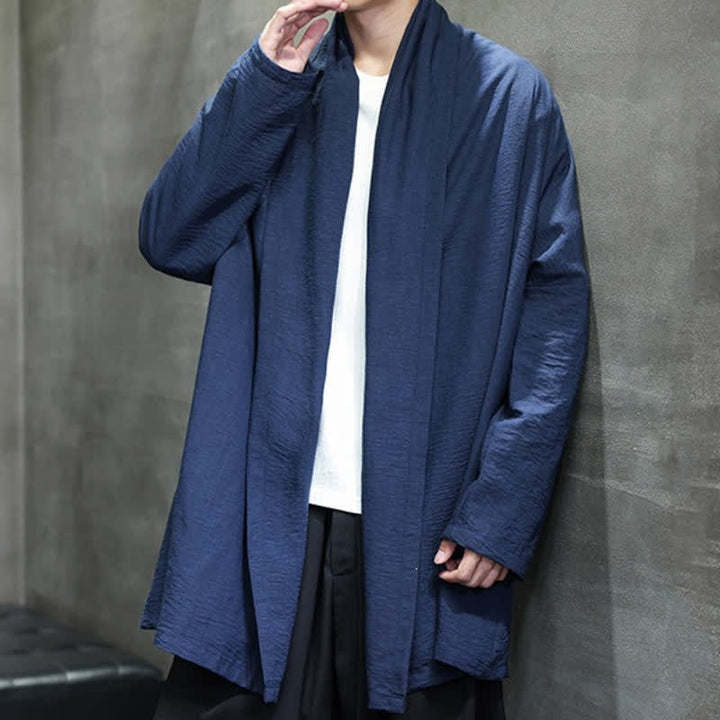 Buddha Stones Klassischer, minimalistischer Kimono für Herren mit Tasche - image 17
