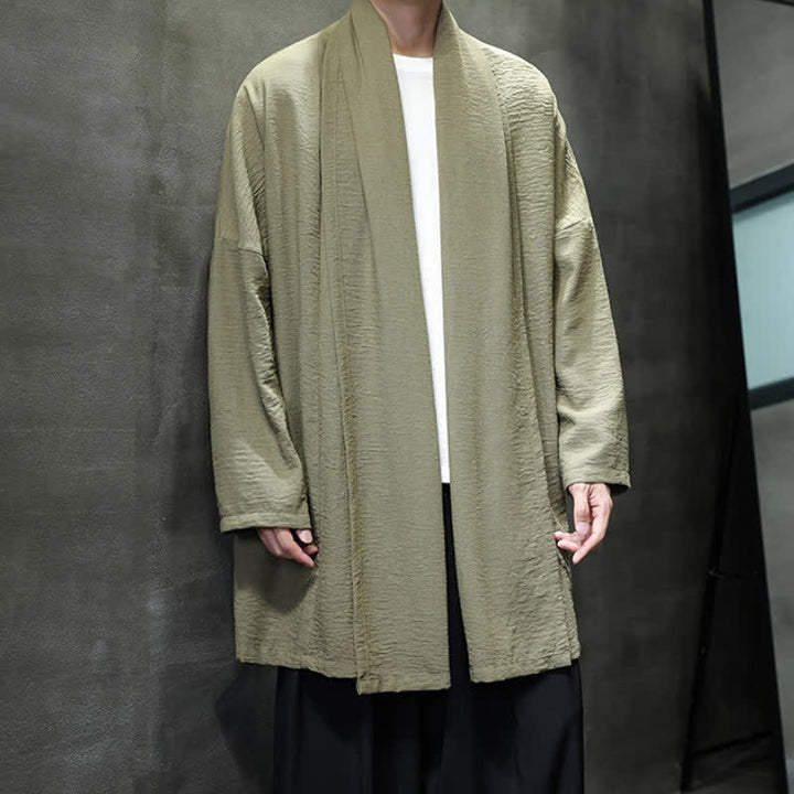 Buddha Stones Klassischer, minimalistischer Kimono für Herren mit Tasche - image 5
