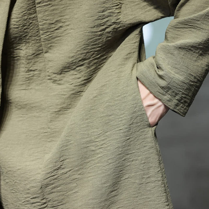 Buddha Stones Klassischer, minimalistischer Kimono für Herren mit Tasche - image 12