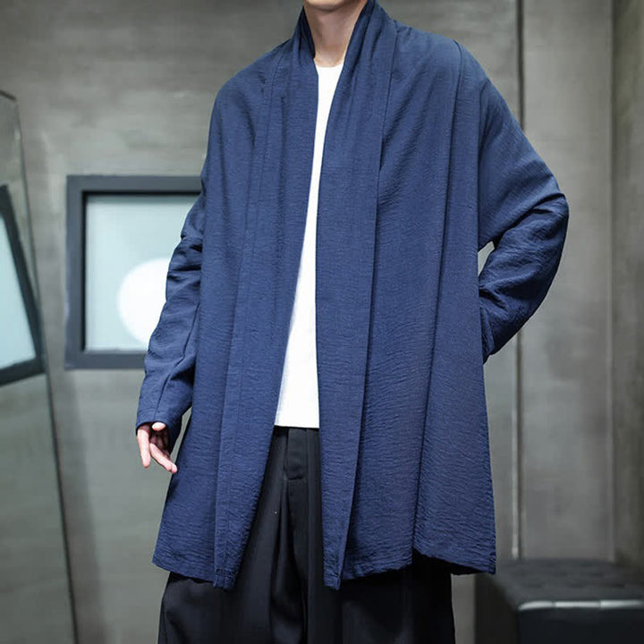 Buddha Stones Klassischer, minimalistischer Kimono für Herren mit Tasche - image 16