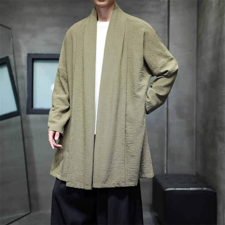 Buddha Stones Klassischer, minimalistischer Kimono für Herren mit Tasche - image 7