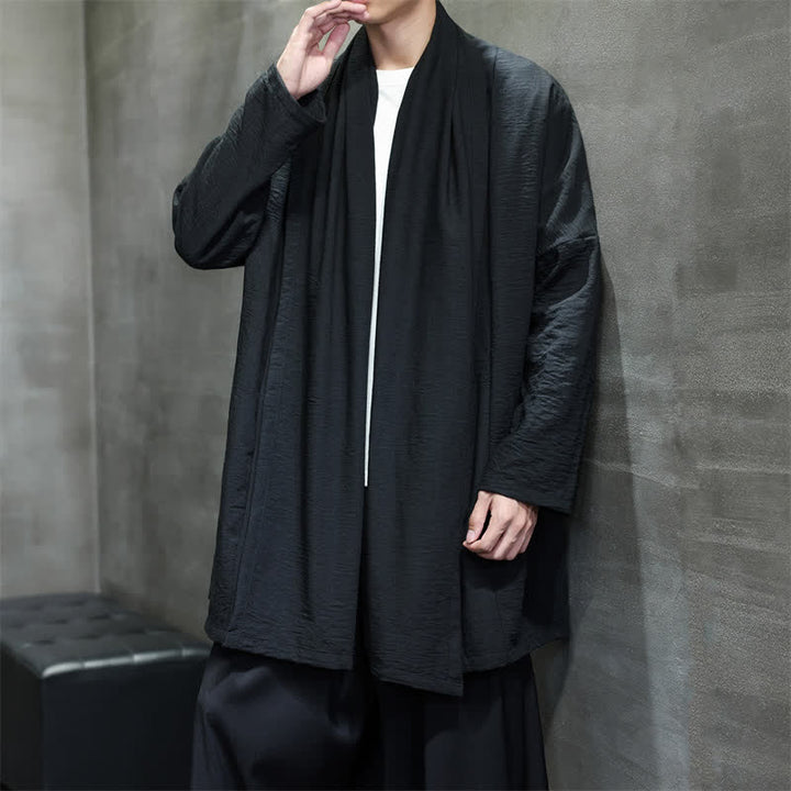 Buddha Stones Klassischer, minimalistischer Kimono für Herren mit Tasche - image 22