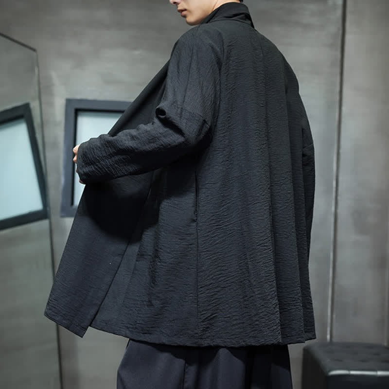 Buddha Stones Klassischer, minimalistischer Kimono für Herren mit Tasche - image 24
