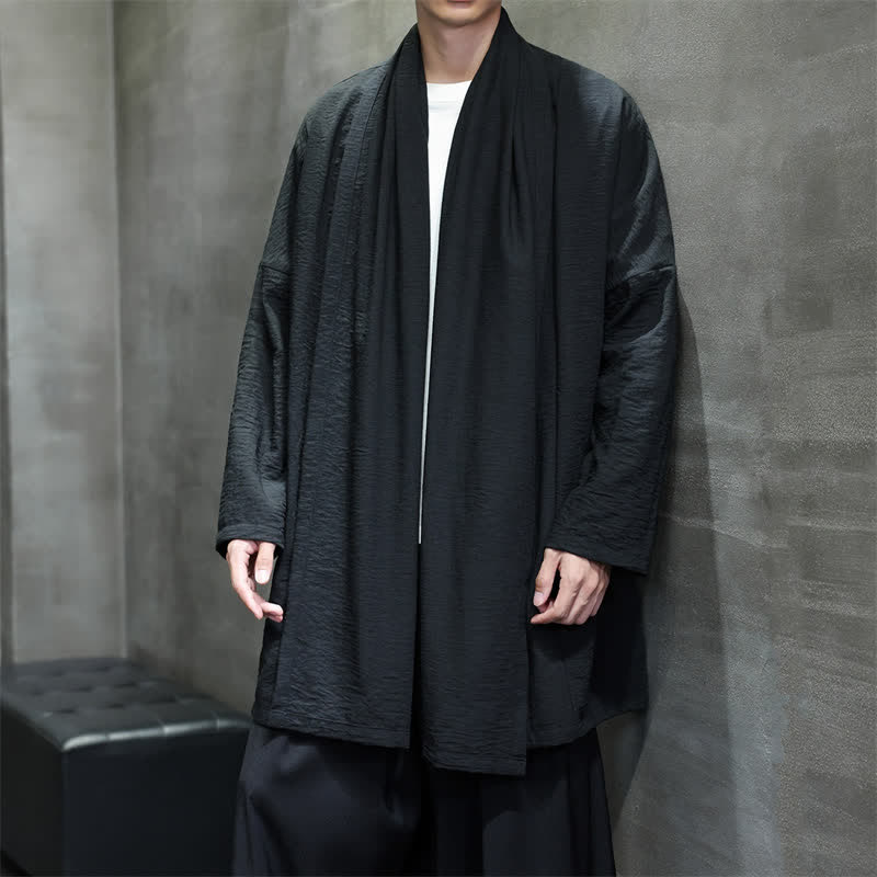 Buddha Stones Klassischer, minimalistischer Kimono für Herren mit Tasche - image 21