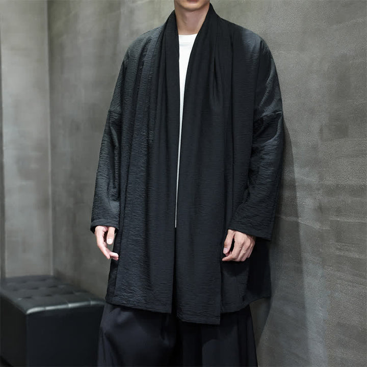 Buddha Stones Klassischer, minimalistischer Kimono für Herren mit Tasche - image 21