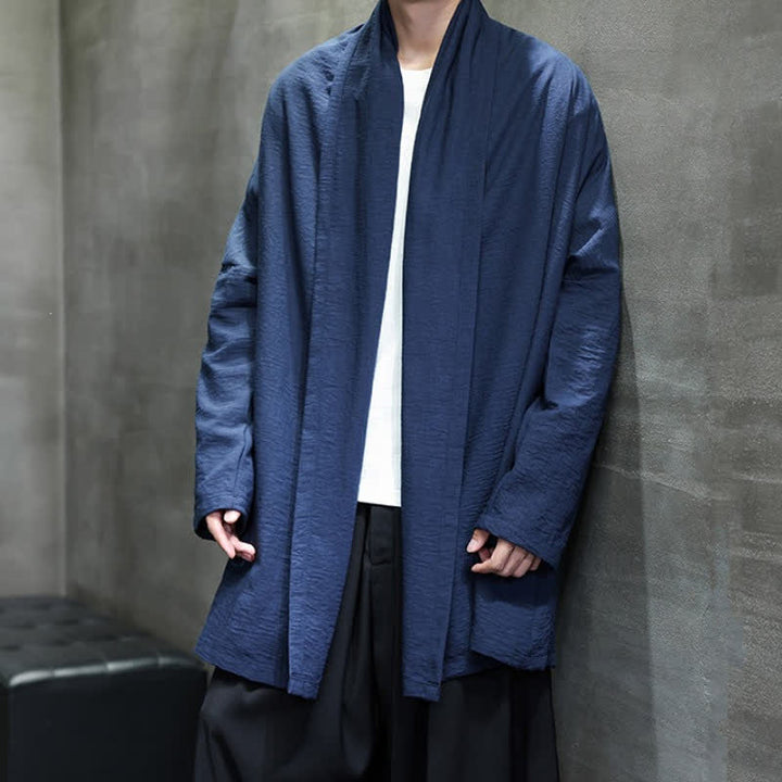 Buddha Stones Klassischer, minimalistischer Kimono für Herren mit Tasche - image 19