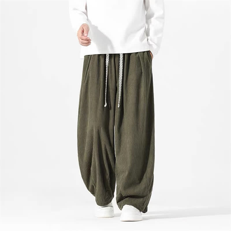 Buddha Stones Basic-Cordhose für Herren mit geradem Bein und Taschen, ideal für Frühling und Herbst - image 1