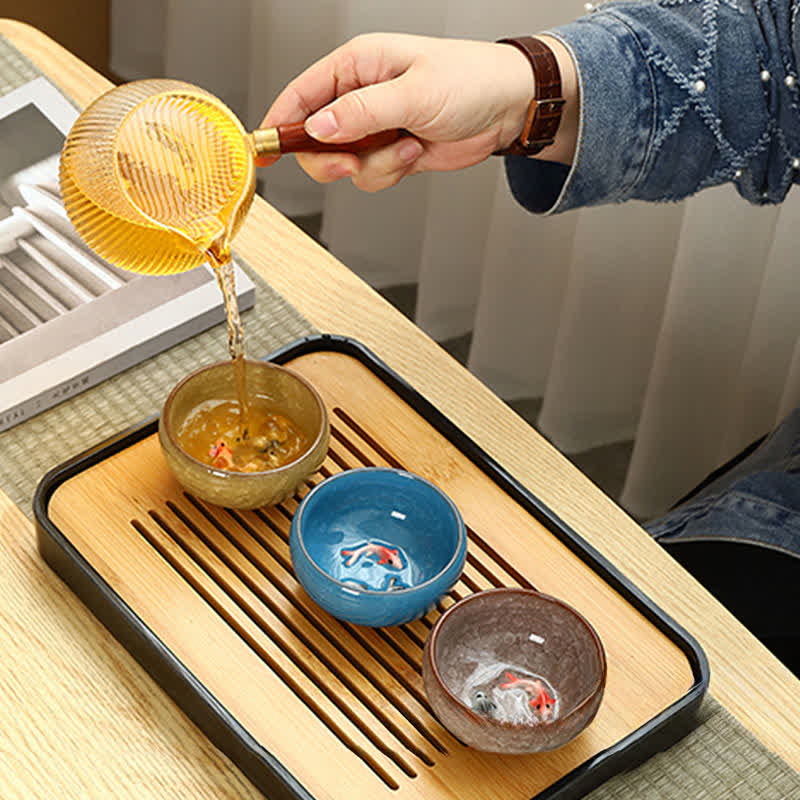 Buddha Stones Keramik-Teetasse mit Koi-Karpfen-Effekt und Crackle-Glasur - image 10