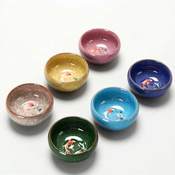 Buddha Stones Keramik-Teetasse mit Koi-Karpfen-Effekt und Crackle-Glasur - image 13
