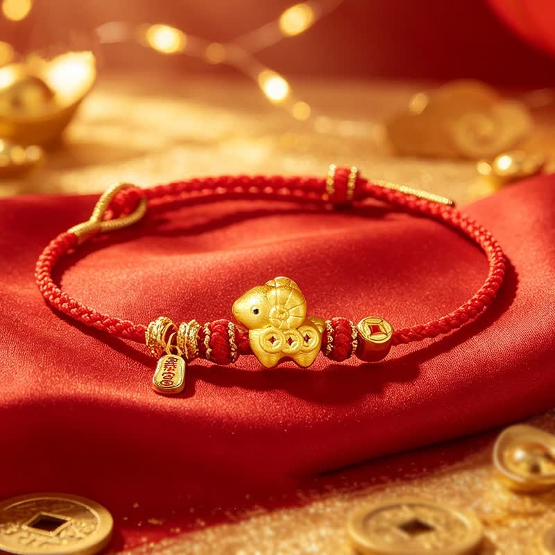 Buddha Stones Jahr des Schafes – Armband aus 925er Sterlingsilber, handgewebt, rote Schnur, chinesisches Tierkreiszeichen, Schaf-Kupfermünzen, Glücksbringer - Chinesisches Horoskop (Glück ♥ Persönlichkeit) - Silber (Reinheit ♥ Intuition) - image 0