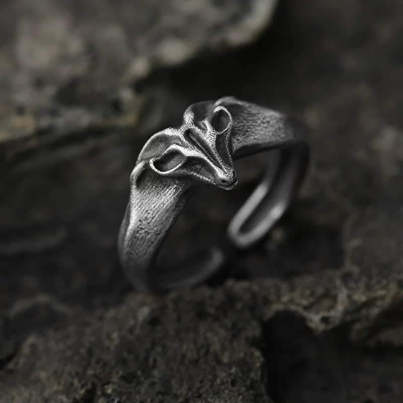 Buddha Stones Jahr des Schafes, 999 Sterling Silber, Glücksbringer-Schaf-Schutzring, offener Ring - image 1