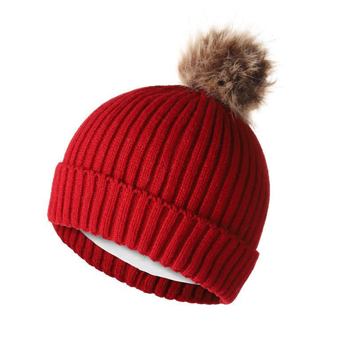 Buddha Stones Herbst/Winter: Gerippter Strickschal mit Bommel, Mütze und Handschuhe für Damen - image 11