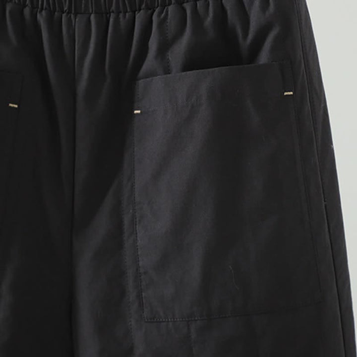 Buddha Stones Lässige, einfarbige Knöchelhose für Damen – gerades Bein, mit Taschen – für Herbst und Winter - image 7