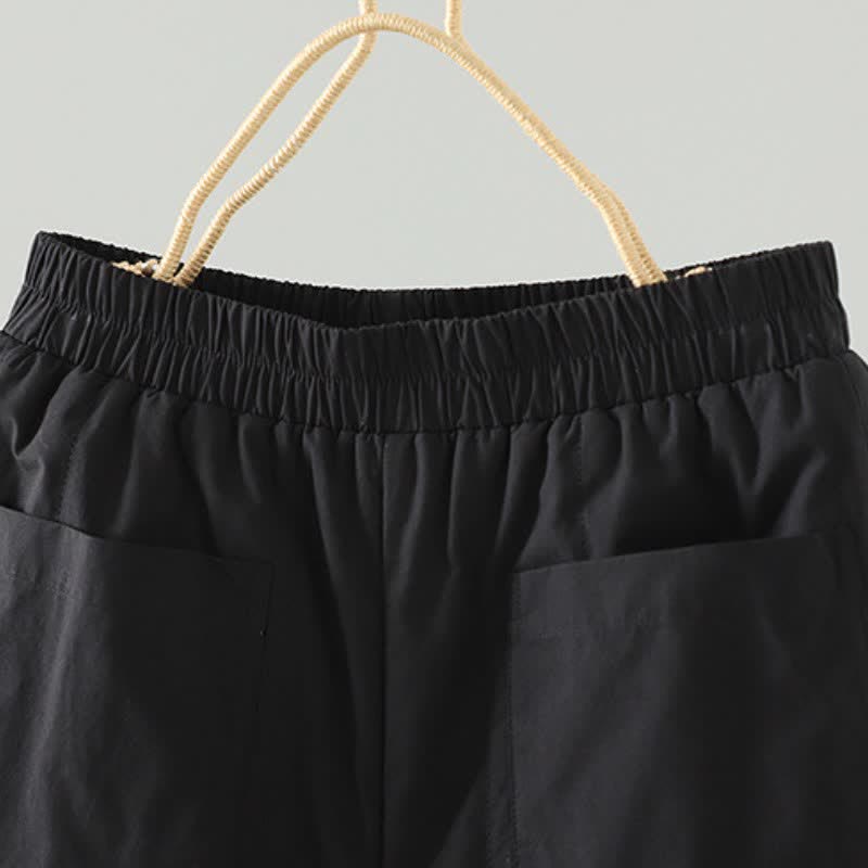 Buddha Stones Lässige, einfarbige Knöchelhose für Damen – gerades Bein, mit Taschen – für Herbst und Winter - image 6