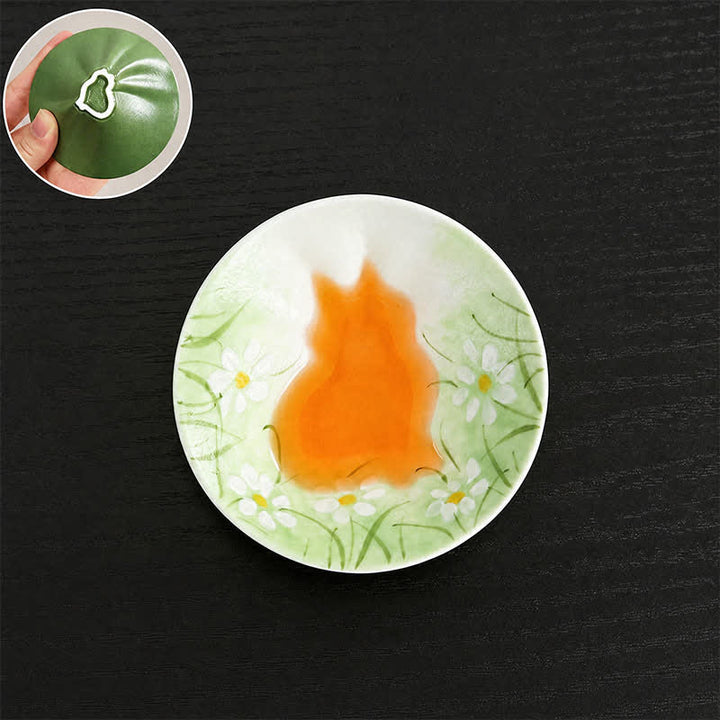 Buddha Stones Handbemalte Keramik-Teetasse mit Katzen- und Blumenmuster, 30 ml - Gänseblümchen im Wind - Ca. 30 ml - image 21