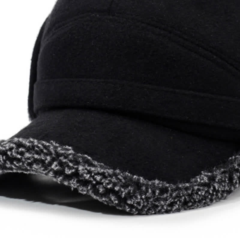 Buddha Stones Wintermütze mit Plüschbesatz und Ohrenklappe im Baseball-Stil für Herren - image 7