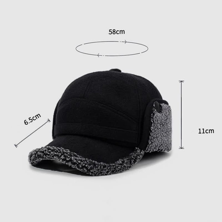Buddha Stones Wintermütze mit Plüschbesatz und Ohrenklappe im Baseball-Stil für Herren - image 10