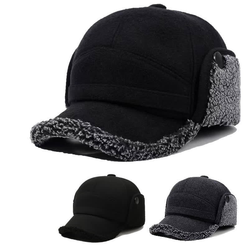 Buddha Stones Wintermütze mit Plüschbesatz und Ohrenklappe im Baseball-Stil für Herren - image 13