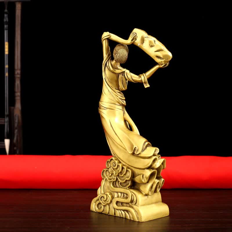 Bodhisattva Nuwa Mends The Sky Schutz Kupferstatue Dekoration - image 5