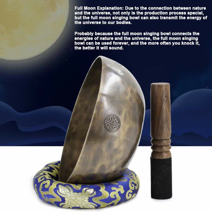 Mond-Regenbogen-Vollmond-Klangschale, handgefertigt für Heilung und Meditation, Klangschalen-Set mit positiver Energie - image 3
