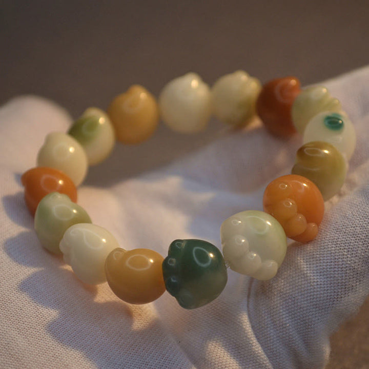 Buddha Stones Mehrschichtiges Bodhi-Samen-Armband mit niedlicher Katzenpfote und ruhiger Harmonie - image 3