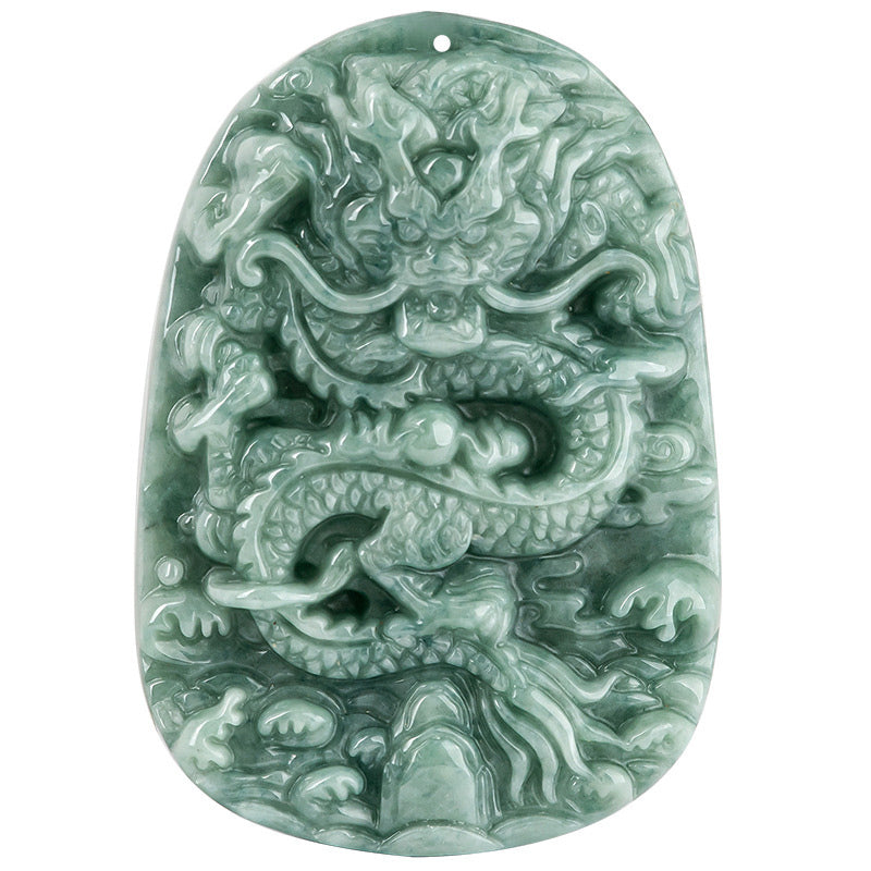 Buddha Stones, chinesisches Sternzeichen, Drache, Jade, Wohlstand, Halskette, Perlenschnur-Anhänger